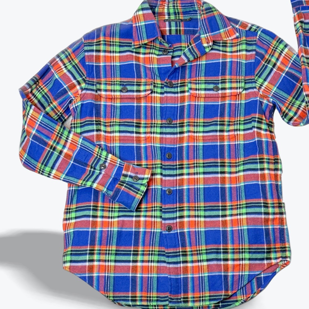 Polo Ralph Lauren Plaid Flannel Shirt Grunge Casual Indie Sleeze Y2K Women Small